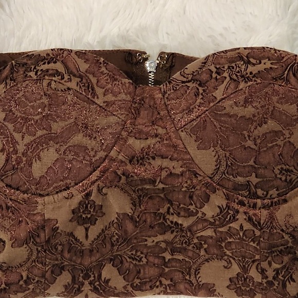 Jacquard Bustier Top Sz. Large - Picture 3 of 9